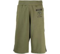 Moschino logo-print organic cotton track shorts - Green 50
