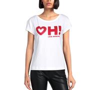 Moschino Love Blouse Heart Oh Shirt T-shirt Boxy Fit Rhinestones Strass New S