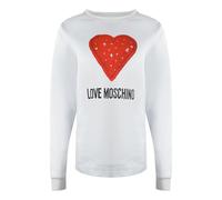 Moschino Love Moschino Large Bold Heart Logo White Sweatshirt - S