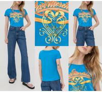 Moschino Love Tee Blouse Logo Top Cotton T-shirt Retro Jersey Shirt Wow XS