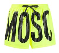 Moschino Mens Brand Print Logo Bright Yellow Short Swim Shorts - Size Medium