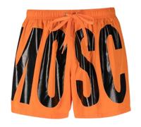 Moschino Mens Brand Print Logo Orange Short Swim Shorts Textile - Size Small