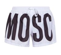 Moschino Mens Brand Print Logo White Short Swim Shorts Textile - Size X-Small