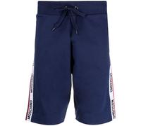 Moschino Mens Branded Tape Legs Navy Blue Shorts - Size 2XL