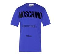 Moschino Mens Couture Gloss Logo T-Shirt - Blue - Blue - S