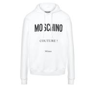 Moschino Mens Couture Milano White Hoodie Cotton - Size X-Large