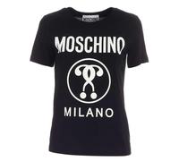 Moschino Mens Double Question Mark T-Shirt - Black - Black - XS