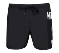 Moschino Mens Large Circular Milano Logo Black Swim Shorts - Size Small