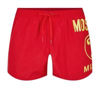 Moschino Mens Large Milano Logo Red Short Swim Shorts Textile - Size Medium