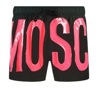 Moschino Mens Large Pink Logo Black Swim Shorts - Size X-Large