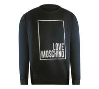 Moschino Mens Love Box Logo Black Sweatshirt Cotton - Size 2XL