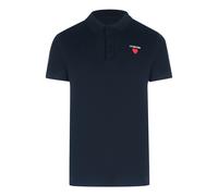 Moschino Mens Love Heart Logo Navy Blue Polo Shirt Cotton - Size Medium