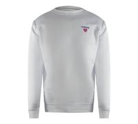Moschino Mens Love Heart Logo White Sweatshirt Cotton - Size X-Large