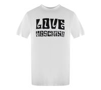 Moschino Mens Love Logo White T-shirt Cotton - Size X-Large