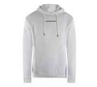 Moschino Mens Love Plain Logo White Hoodie Cotton - Size Medium