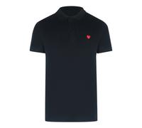 Moschino Mens Love Small Heart Black Polo Shirt Cotton - Size 2XL