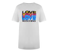 Moschino Mens Love White T-shirt Large Colourful Logo Cotton - Size X-Large