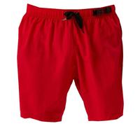 Moschino Mens Metal Logo Red Long Swim Shorts - Size Medium