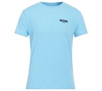 Moschino Mens Swim Logo Plain Light Blue T-Shirt material_cotton - Size X-Small