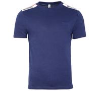 Moschino Mens Taped Shoulder Logo Navy BlueT-Shirt - Blue - Size X-Small
