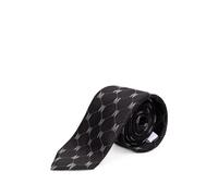 Moschino monogram-print geometric-pattern tie - Black OS