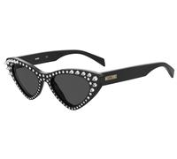 Moschino MOS006/S/STR 807/IR Woman Sunglasses Acetate Black Grey Cat Eye Normal