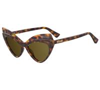 Moschino MOS080/S SDP/QT Woman Sunglasses Acetate Havana Green Cat Eye