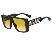 Moschino MOS119/S 807/06 Woman Sunglasses Acetate Black Yellow Squared Shaded