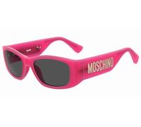 Moschino MOS145/S MU1/IR Woman Sunglasses Injected Fuchsia Grey Squared Normal