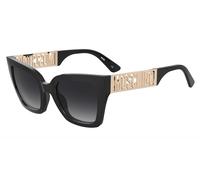 Moschino MOS161/S 807/9O Woman Sunglasses Acetate Black Grey Squared Normal Shaded
