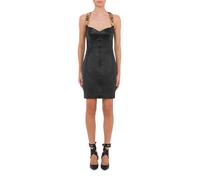 Moschino Nappa Leather Dress Lettering Straps Black size 36 | Mini Dresses Outlet | Women | Black 36