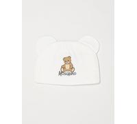 Moschino Newborn Cotton Beanie with Teddy Bear Print - Size: 2 - unisex