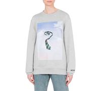 Moschino Organic Cotton Sweatshirt Ceci N'est Pas Une Ties Grey size M | Sweaters Outlet | Women | Gray M
