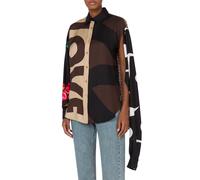 Moschino Patchwork Silk Twill Shirt Brown size 40 | Button-Down Shirts Outlet | Women | Brown 40