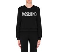 Moschino Sparkling Logo Organic Cotton Sweatshirt Black size 46 | Longsleeves Outlet | Women | Black 46