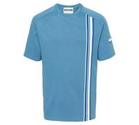 Moschino stripe-patch cotton T-shirt - Blue XXL