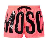 Moschino Swim Shorts - Black Print Logo Bright Pink Short - XL