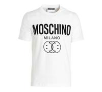 Moschino Unisex Adult T-Shirt - White - White - L - 100% Cotton