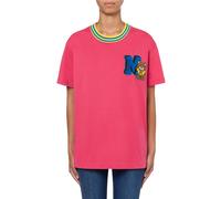 Moschino Varsity Teddy Bear Organic Jersey T-shirt Pink size S | Shirts Outlet | Women | Pink S