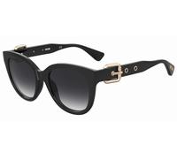Moschino Woman MOS143/S 807/9O Sunglasses Injected Black Grey Butterfly Normal Shaded