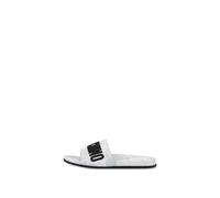 Moschino X The Flintstones™ Calfskin Pool Slides Grey size 42 | Sandals Outlet | Men | Gray 42