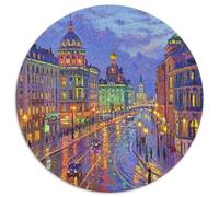 Moscow 1000 Piece Circular Jigsaw Creative Scenic Spot Lmpossible Hard Dificult Challenging Games for Adults And Kids 1000pcs (67.5x67.5cm)