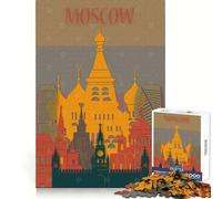 Moscow 1000 Piece Jigsaw Puzzle Mind Challenge Peaceful Recreation Seamless Fit Perfect Present size 50x75cm