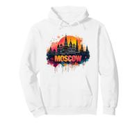 Moscow City Skyline Saint Basil Cathedral Sunset Travel Pullover Hoodie