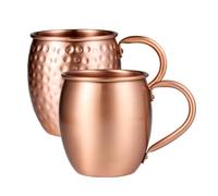Moscow Mule Cup - 530ml Copper Mug | Hammered Texture Pure, Solid Copper Specially Designed Cocktails, Whiskey & Chilled Drinks for Home Bar Use, Gatherings & Elegant Drinkware Collection