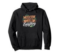Moscow Mule Fanatic Minimalist Word Art Cocktail Identity Pullover Hoodie