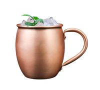 Moscow Mule Mugs - 530ml Handcrafted Hammered Copper Drinkware, Mule Cups for Cocktails Beer Tea Water | Home Kitchen Bar Christmas Parties Events Stylish Beverage Cup