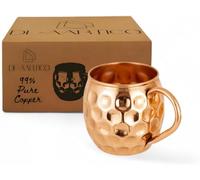 Moscow Mule Mugs Set of 2-100% Pure Copper, 16oz Large Food Safe Solid Copper Cups, Premium Moscow Mule Gift Set for Cocktail Lovers, Perfect for Home Bar and Party