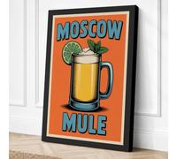Moscow Mule Vintage Retro Canvas Wall Art Print 36x24 Inch
