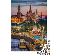 Moscow Night View Teen Puzzle Fans 1000 Pieces Eco-friendly Paper Logic Skill Puzzle Gift for Any Occasion 70x50cm/1000pcs